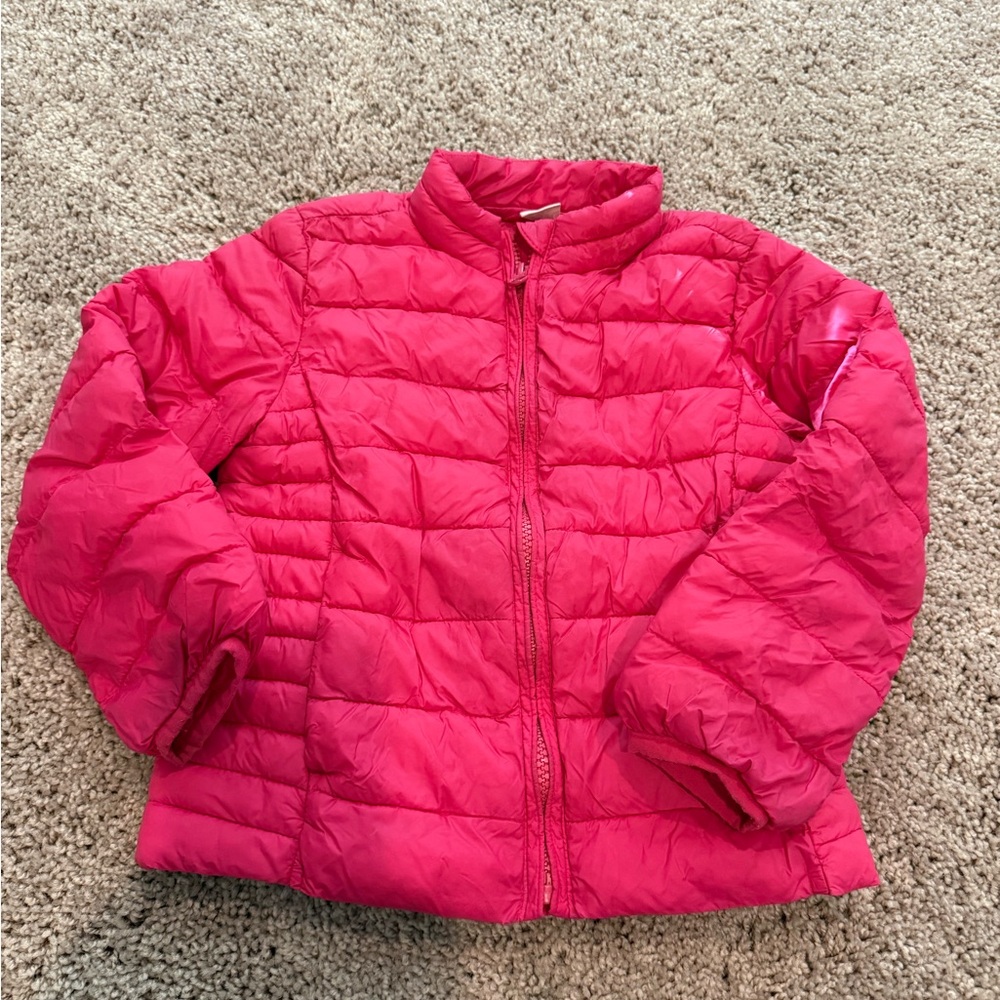 Gap Kids Girl's Lightweight Neon Pink Puffer Jacket- XS